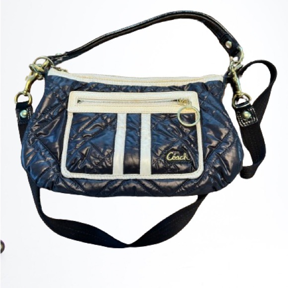 Coach Black and White Poppy Ski Bunny Purse 15871 - Picture 1 of 9